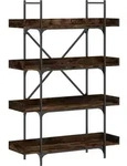 vidaXL B&uuml;cherregal 4 B&ouml;den R&auml;uchereiche 100x33x145,5 cm Holzwerkstoff