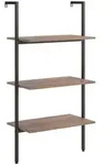 vidaXL Leiterregal mit 3 B&ouml;den Dunkelbraun und Schwarz 64x35x120,5cm