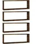 vidaXL Wandregale 4 Stk. R&auml;uchereiche 80x15x26,5 cm Holzwerkstoff