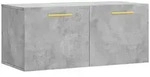 vidaXL Wandschrank Betongrau 80x36,5x35 cm Holzwerkstoff