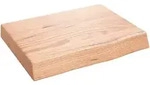 vidaXL Wandregal Hellbraun 40x30x(2-6) cm Massivholz Eiche Behandelt