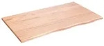 vidaXL Wandregal Hellbraun 100x60x2 cm Massivholz Eiche Behandelt