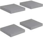 vidaXL Schweberegale 4 Stk. Grau 23x23,5x3,8 cm MDF