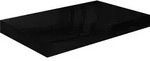 vidaXL Schweberegal Hochglanz-Schwarz 40x23x3,8 cm MDF