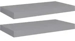 vidaXL Schweberegale 2 Stk. Grau 50x23x3,8 cm MDF