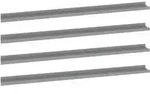 vidaXL Wandregale 4 Stk. Grau 115x9x3 cm