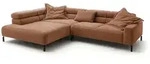 KAWOLA Sofa DELIA Ecksofa XL Cord rost mit motorischem Sitzvorzug Recamiere...