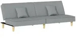vidaXL Schlafsofa Hellgrau Stoff