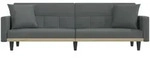 vidaXL Schlafsofa mit Kissen Dunkelgrau Stoff