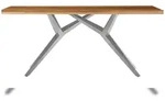 SIT M&ouml;bel Esstisch aus Teak-Holz 220 cm | Platte 50 mm natur | Gestell Metall
