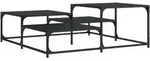 vidaXL Couchtisch Schwarz 107x107x40 cm Holzwerkstoff