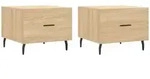 vidaXL Couchtische 2 Stk. Sonoma-Eiche 50x50x40 cm Holzwerkstoff