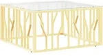 vidaXL Couchtisch Golden 80x80x40 cm Edelstahl und Glas