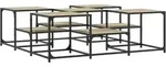 vidaXL Couchtisch Sonoma-Eiche 121x121x40 cm Holzwerkstoff
