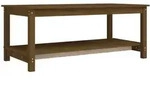 vidaXL Couchtisch Honigbraun 110x55x45 cm Massivholz Kiefer