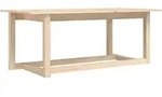 vidaXL Couchtisch 110x55x45 cm Massivholz Kiefer