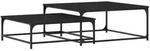 vidaXL Satztische 2 Stk. Schwarz Holzwerkstoff
