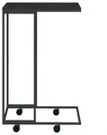 Beistelltisch mit Rollen Holzwerkstoff V1 | vidaXL : Farbe - Schwarz