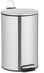 Relaxdays Treteimer 12 Liter, Edelstahl, Abfalleimer mit Inneneimer, Absenkautomatik,