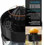Arendo Zitruspresse mit 40 W & 700 ml Fruchtsaftbeh&auml;lter Presskegel mit zwei