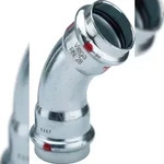 VIEGA Bogen I/I 45&deg; Prestabo Stahl verzinkt 22mm