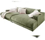 KAWOLA Big Sofa MADELINE Cord olivgr&uuml;n