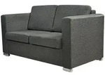 vidaXL 2-Sitzer Sofa Stoff Dunkelgrau