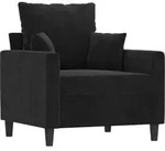 vidaXL Sessel Schwarz 60 cm Samt