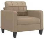 vidaXL Sessel Cappuccino-Braun 60 cm Kunstleder