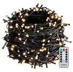 Monzana Lichterkette 60m 600 LED warmwei&szlig; Fernbedienung