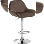 CLP Barhocker Braga Samt braun/chrom