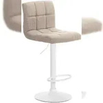 CLP Barhocker Calma Stoff creme/wei&szlig;