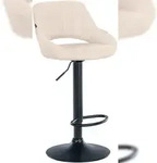 CLP Barhocker Milet Stoff creme/schwarz