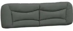 vidaXL Kopfteil-Kissen "Hvar" Dunkelgrau 180 cm Stoff
