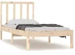vidaXL Massivholzbett ohne Matratze 75x190 cm Kiefernholz