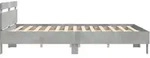 vidaXL Bettgestell mit Kopfteil Betongrau 160x200 cm Holzwerkstoff