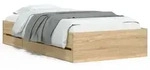 vidaXL Bettgestell mit Schubladen Sonoma-Eiche 100x200cm Holzwerkstoff