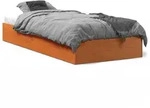vidaXL Massivholzbett ohne Matratze Wachsbraun 75x190 cm Kiefernholz