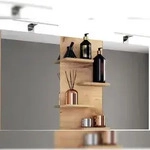 VCM Badm&ouml;bel Spiegel Budasi Honig-Eiche H. 59 x 112 cm x T. 12 cm