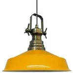 Bamyum Asletl Vintage Metall Gelb Pendelleuchte