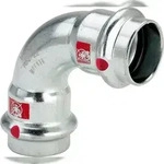 VIEGA Bogen I/I 90&deg; Prestabo Stahl verzinkt 22mm