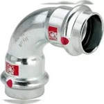VIEGA Bogen I/I 90&deg; Prestabo Stahl verzinkt 42mm