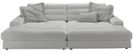 KAWOLA Big Sofa LANA Stoff grau