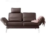 KAWOLA Sofa HURRICANE 2-Sitzer Leder braun
