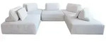 KAWOLA Modulsofa WIOLO SOFT 5 Module 5 R&uuml;ckenkissen Cord hellgrau