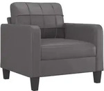 vidaXL Sessel Grau 60 cm Kunstleder