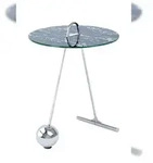 Lalee.Avenue Kayoom Beistelltisch Pendulum 525 Silber / Schwarz, 46cm (L/T) x 46cm