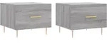 vidaXL Couchtische 2 Stk. Grau Sonoma 50x50x40 cm Holzwerkstoff