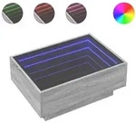 vidaXL LED-Couchtisch Grau Sonoma 70x50x30 cm Holzwerkstoff