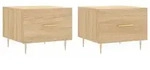 vidaXL Couchtische 2 Stk. Sonoma-Eiche 50x50x40 cm Holzwerkstoff